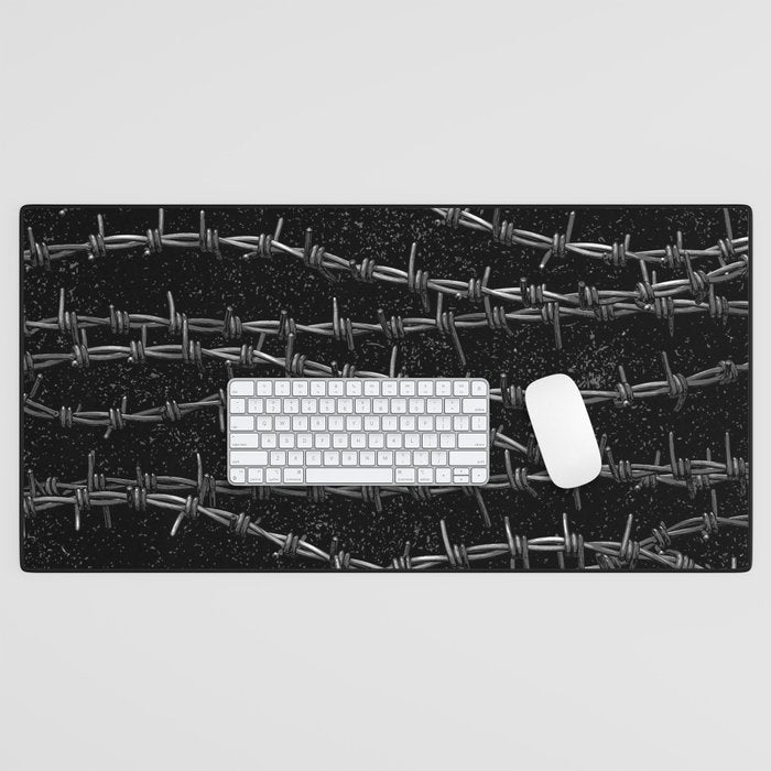 Bouquets of Barbed Wire Desk Mat Gallery Image 1