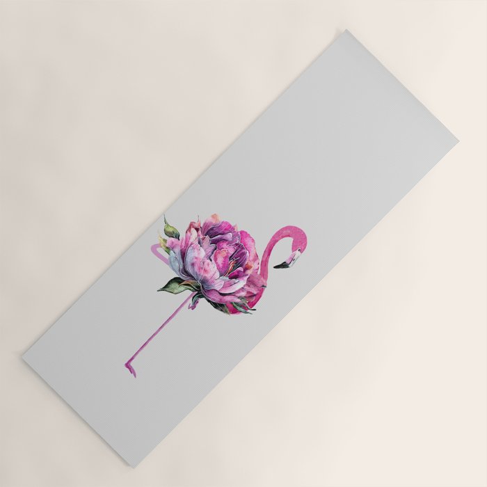 Flower Flamingo Yoga Mat Gallery Image 1