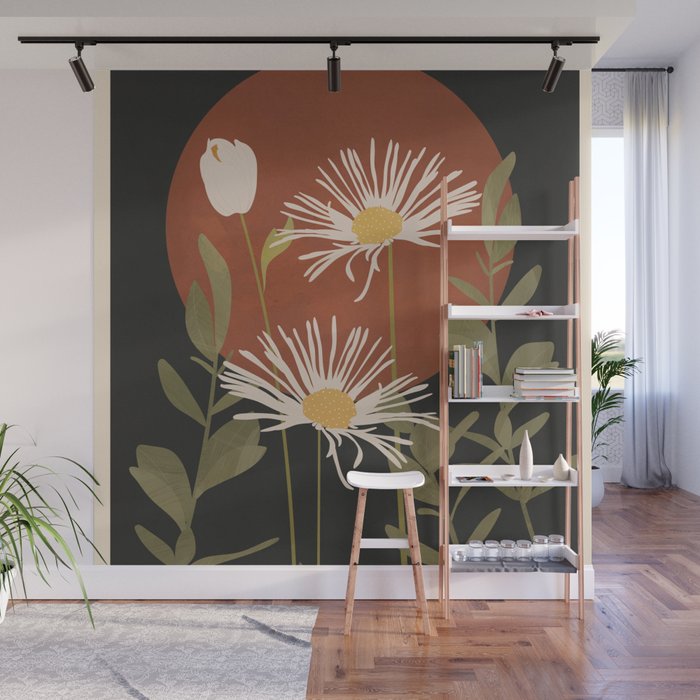 Abstract Florals 4 Wall Mural Gallery Image 1
