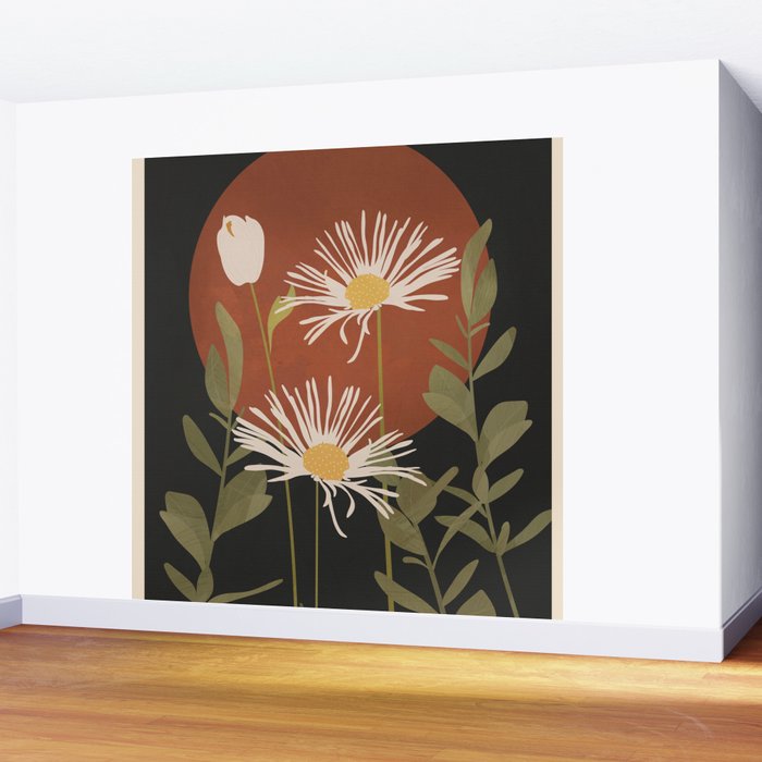 Abstract Florals 4 Wall Mural Gallery Image 2