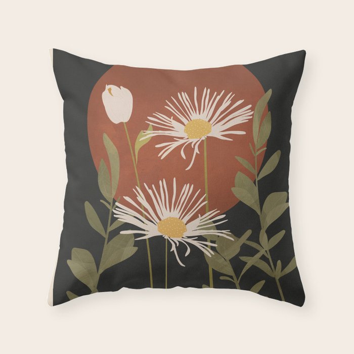 Abstract Florals 4 Throw Pillow Gallery Image 6