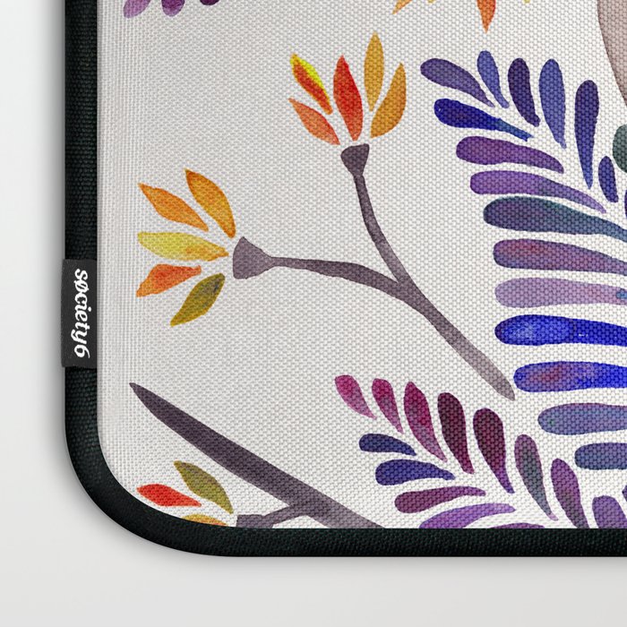 Happy Sloth - Tropical Indigo Leaves Laptop Sleeve Gallery Image 3