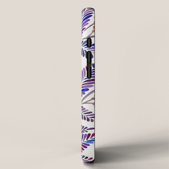 Happy Sloth - Tropical Indigo Leaves iPhone Case Gallery Image 2