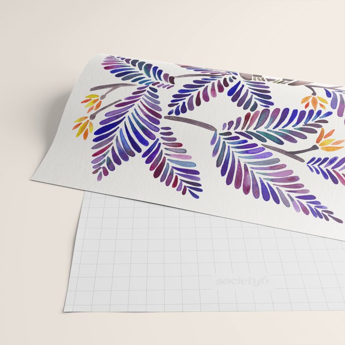 Happy Sloth - Tropical Indigo Leaves Wrapping Paper Gallery Image 2