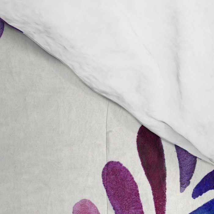 Happy Sloth - Tropical Indigo Leaves Comforter Gallery Image 4
