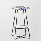 Happy Sloth - Tropical Indigo Leaves Stool Gallery Image 1