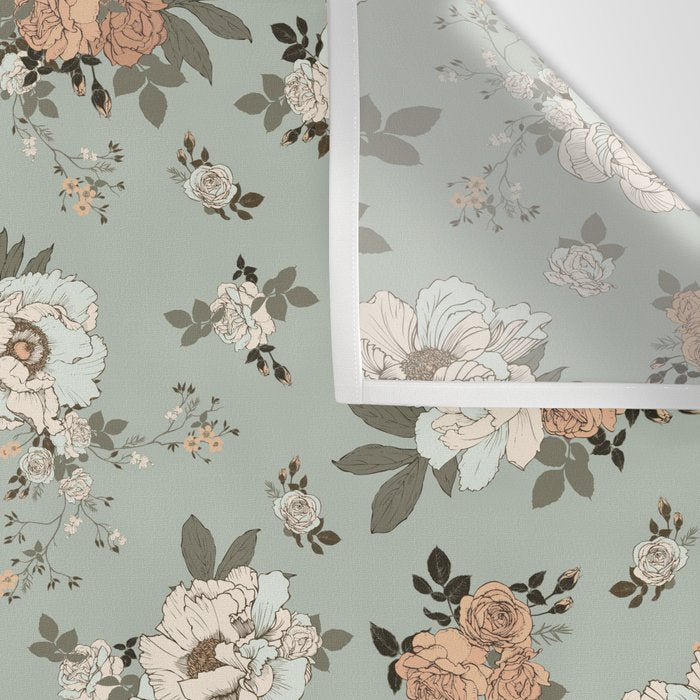 romantic pattern with lush peonies Wall Tapestry Gallery Image 3