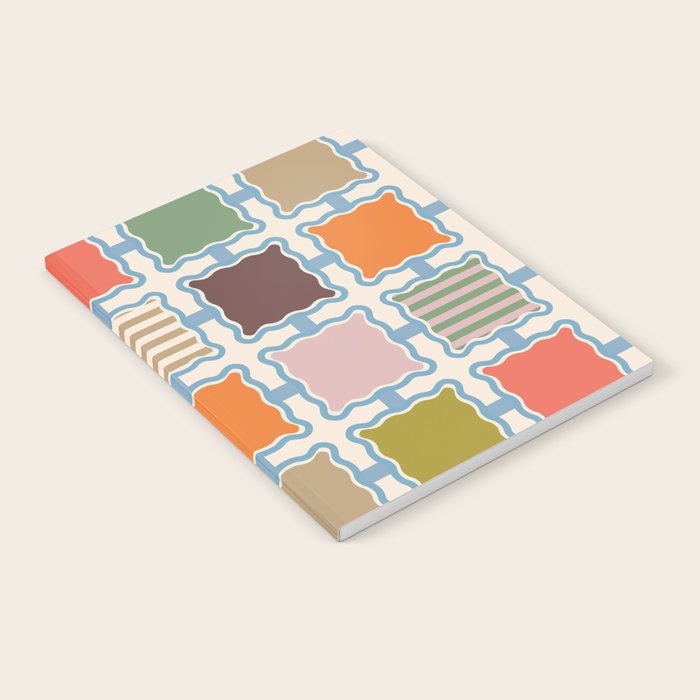 Colorful Geometric Block Grid Notebook Gallery Image 1