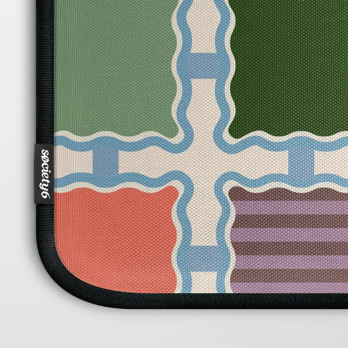 Colorful Geometric Block Grid Laptop Sleeve Gallery Image 3