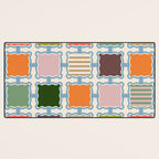 Colorful Geometric Block Grid Desk Mat Gallery Image 3