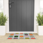 Colorful Geometric Block Grid Welcome Mat Gallery Image 3