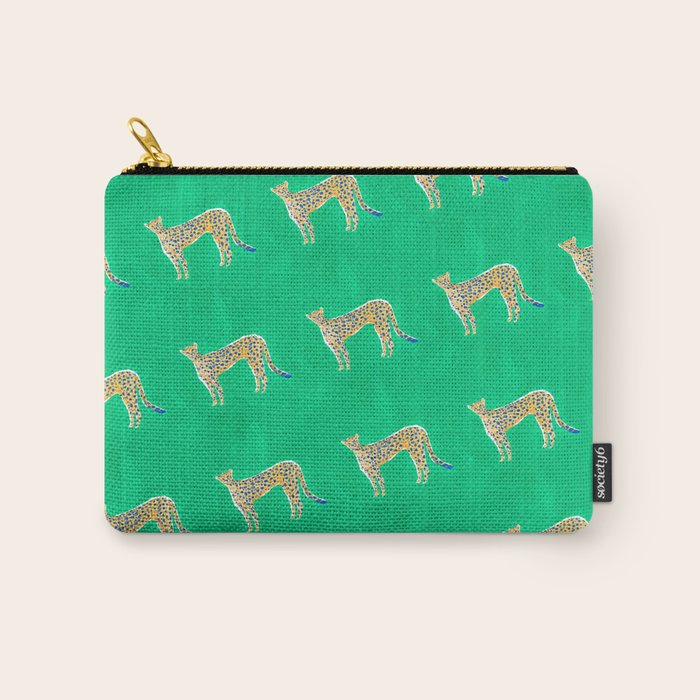 Leopard - Green Carry All Pouch Gallery Image 1