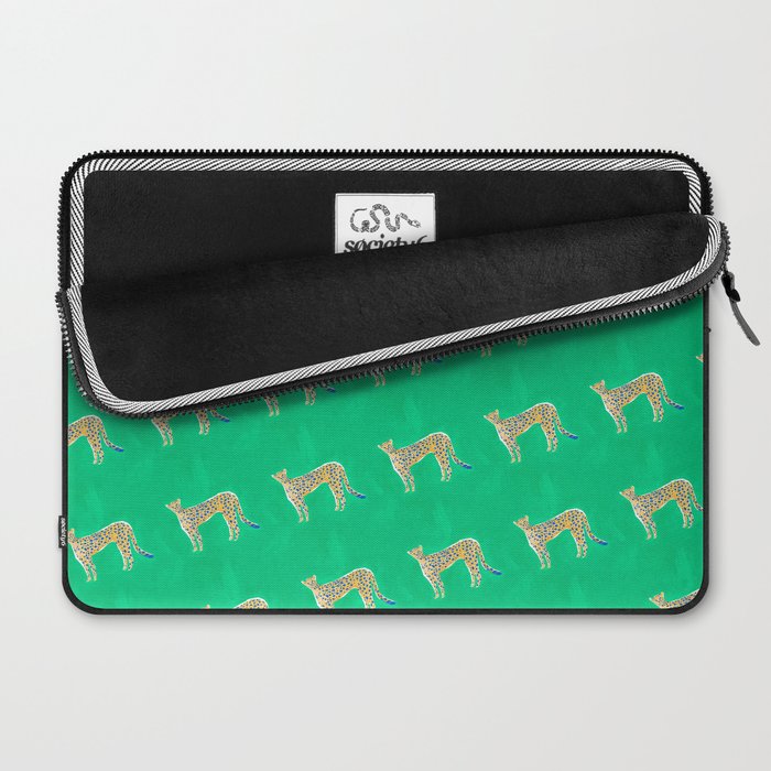 Leopard - Green Laptop Sleeve Gallery Image 2