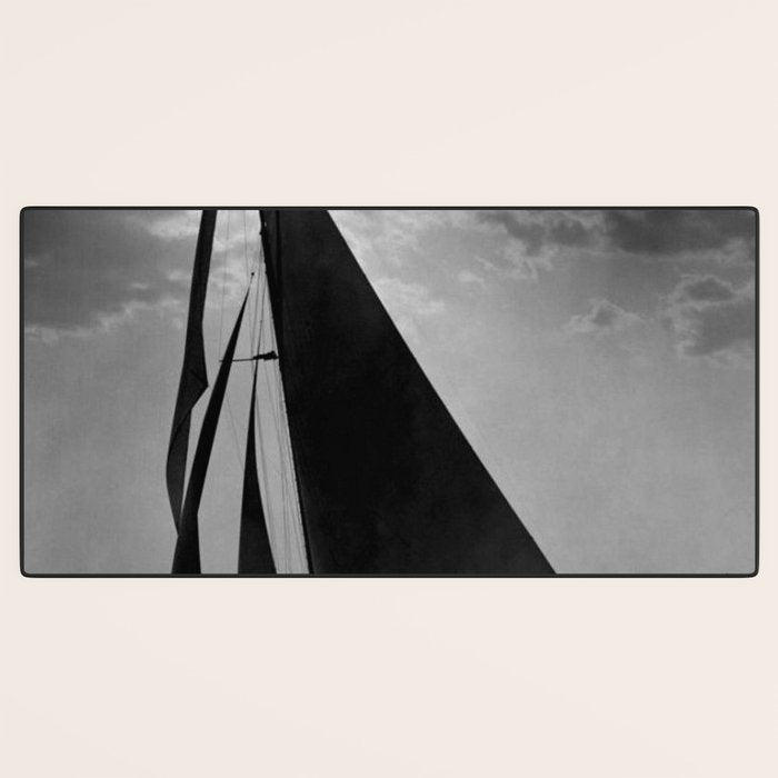 America's Cup Sailing Yacht Races - The Vanitie Newport, Rhode Island black and white photography - photographs Desk Mat Gallery Image 3