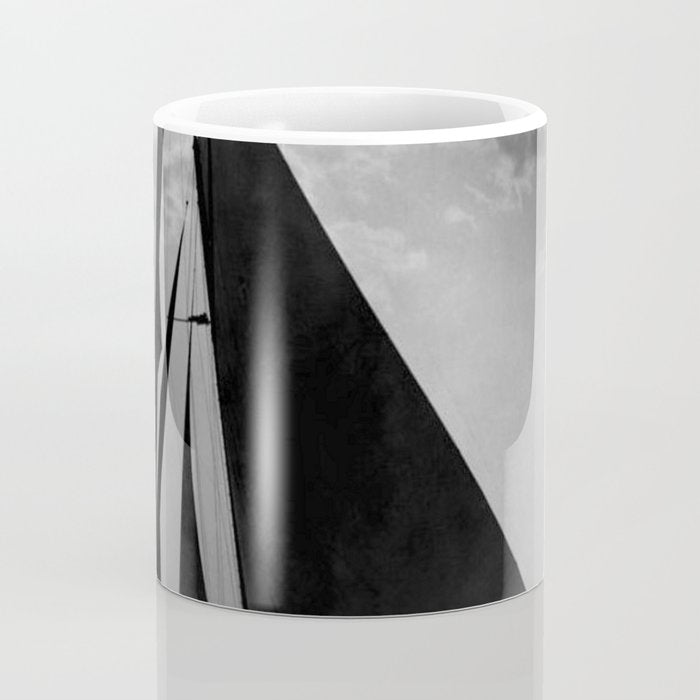 America's Cup Sailing Yacht Races - The Vanitie Newport, Rhode Island black and white photography - photographs Coffee Mug Gallery Image 4