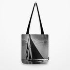 America's Cup Sailing Yacht Races - The Vanitie Newport, Rhode Island black and white photography - photographs Tote Bag Gallery Image 2