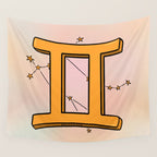 Gemini Symbol Wall Tapestry Gallery Image 4