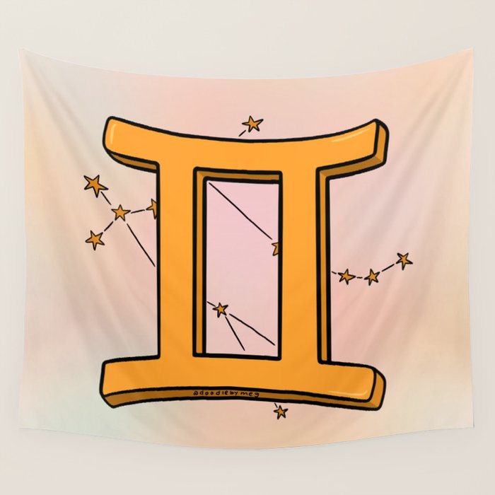 Gemini Symbol Wall Tapestry Gallery Image 4