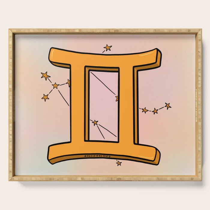 Gemini Symbol Serving Tray Gallery Image 1