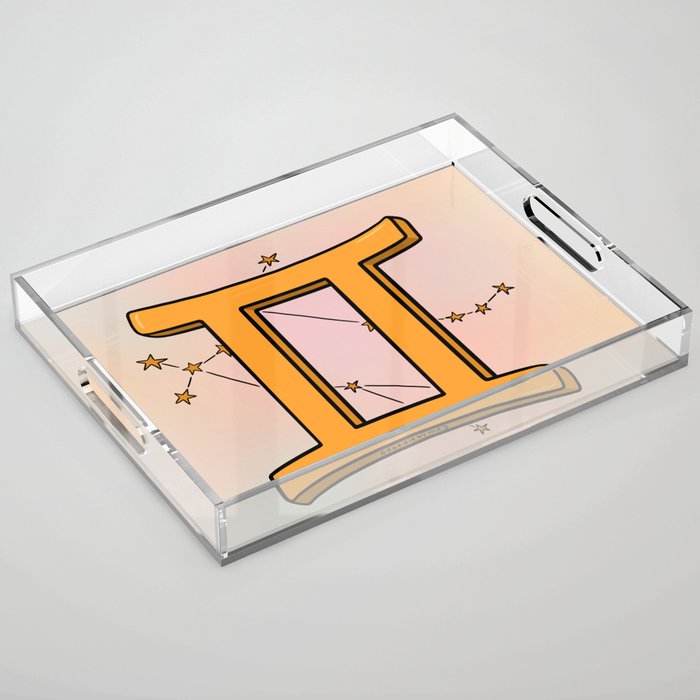 Gemini Symbol Acrylic Tray Gallery Image 1
