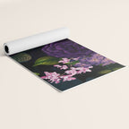 Vintage Midnight Purple Botanical Roses Flower Garden Yoga Mat Gallery Image 2