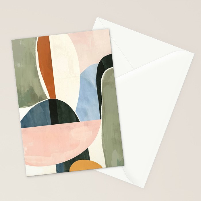Soft Modern Abstract Shapes I Stationery Card Gallery Image 2