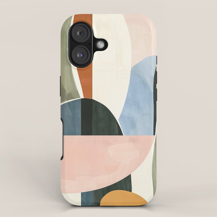 Soft Modern Abstract Shapes I iPhone Case Gallery Image 1