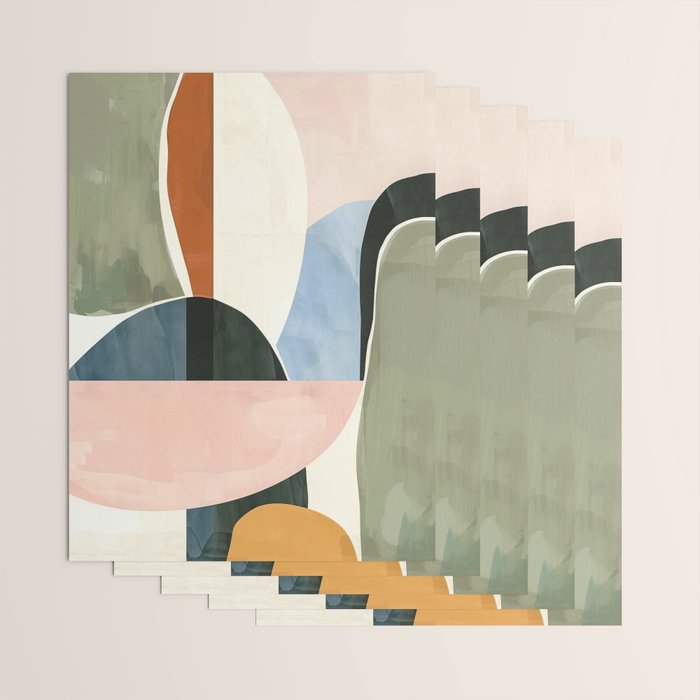 Soft Modern Abstract Shapes I Wrapping Paper Gallery Image 3