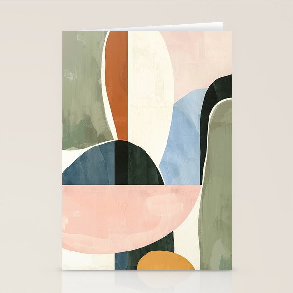 Soft Modern Abstract Shapes I Stationery Card Gallery Image 1