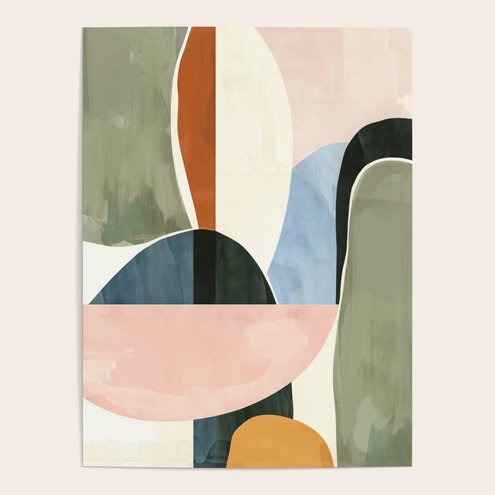 Soft Modern Abstract Shapes I Poster Gallery Image 4