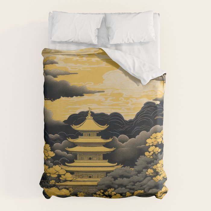 Golden Pagoda Duvet Cover Gallery Image 6