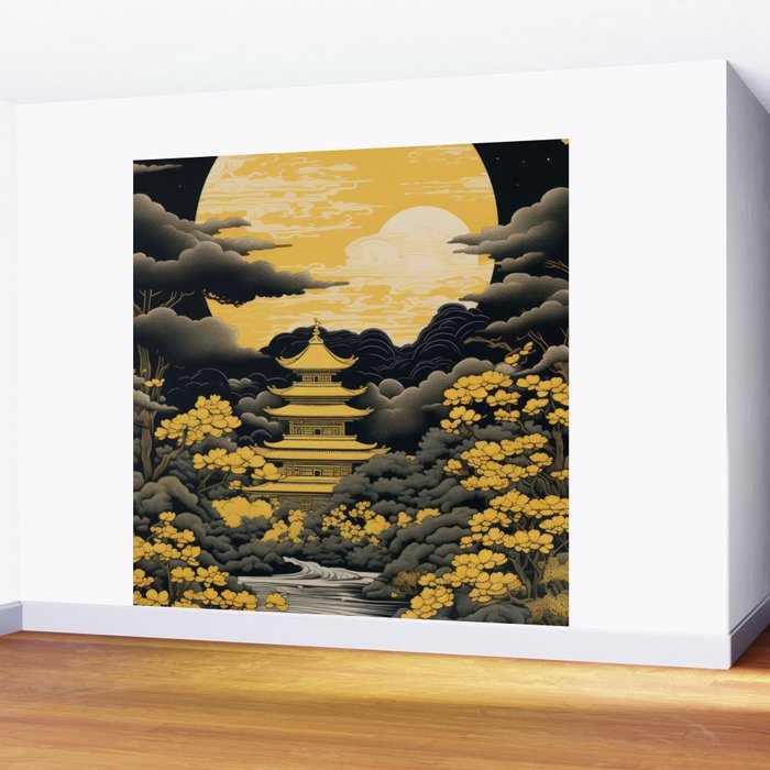 Golden Pagoda Wall Mural Gallery Image 2