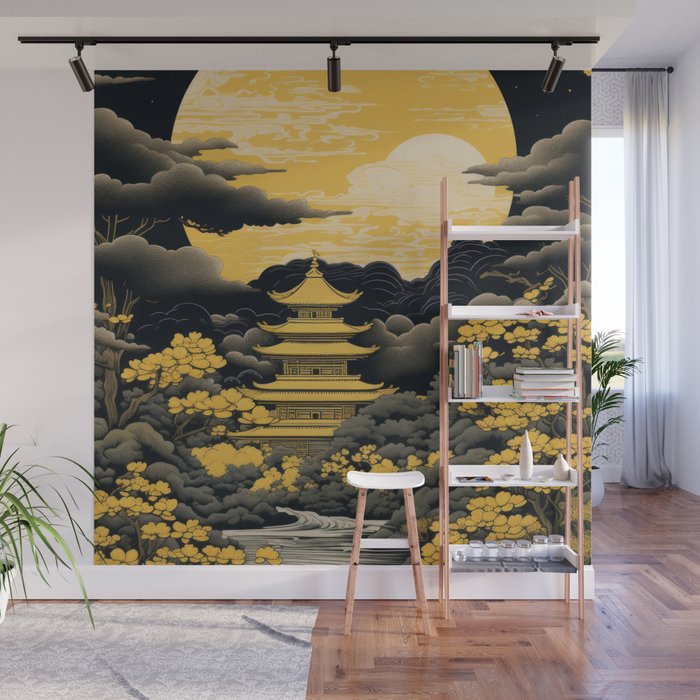 Golden Pagoda Wall Mural Gallery Image 1