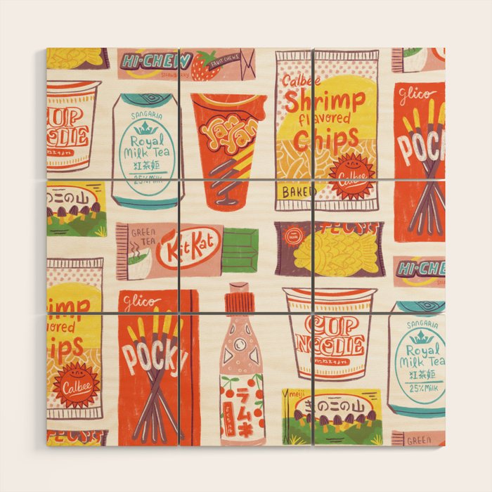 Asian Snacks Wood Wall Art Gallery Image 1