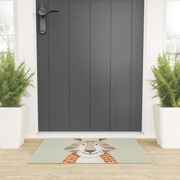Whimsical Tiger Welcome Mat Gallery Image 3