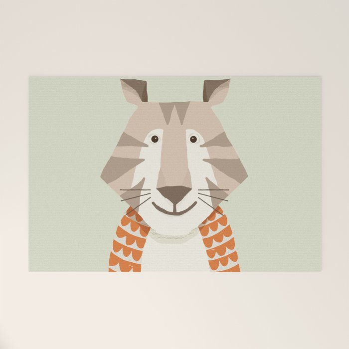 Whimsical Tiger Welcome Mat Gallery Image 1