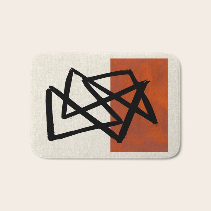Orange Shards Bath Mat Gallery Image 1