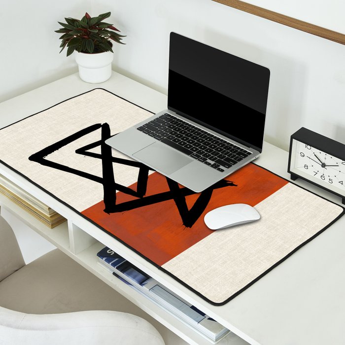 Orange Shards Desk Mat Gallery Image 2