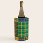 Gingham Patchwork Checkered Plaid Pattern Green Blue Orange Wine Chiller Gallery Image 3