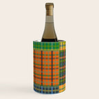 Gingham Patchwork Checkered Plaid Pattern Green Blue Orange Wine Chiller Gallery Image 2