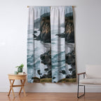 Waves Below Pines - Pacific Northwest Coast Wall Art Window Curtain Gallery Image 5