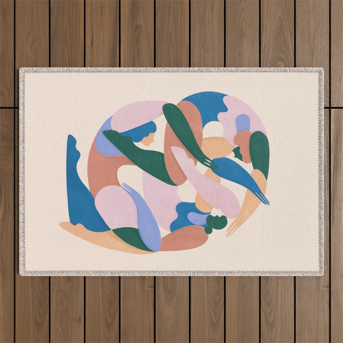 Sisterhood (colorblock) Outdoor Rug