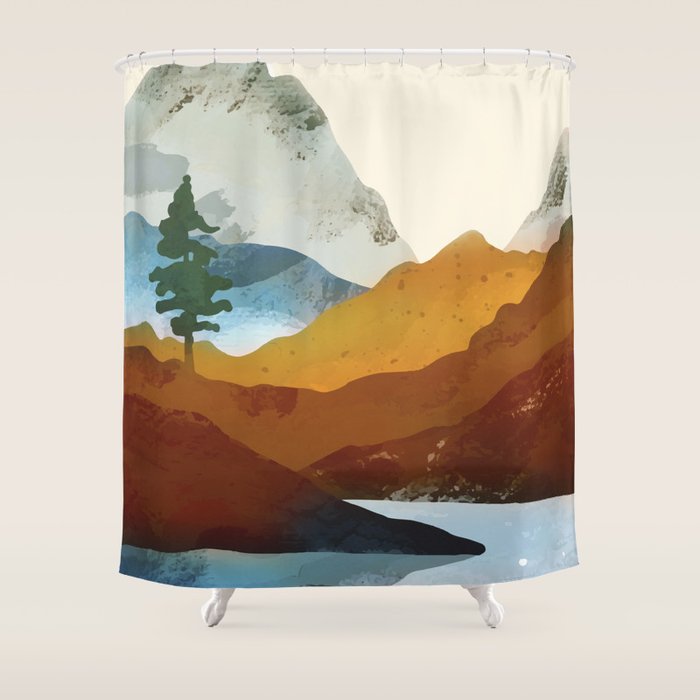 A sight by the river Shower Curtain Gallery Image 1