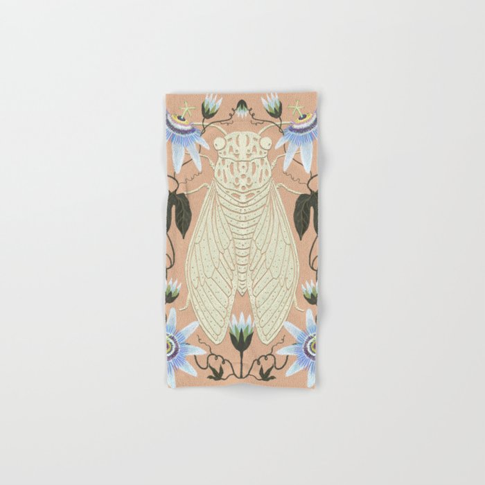 Cicada and Passionflower Bath Towel Gallery Image 1