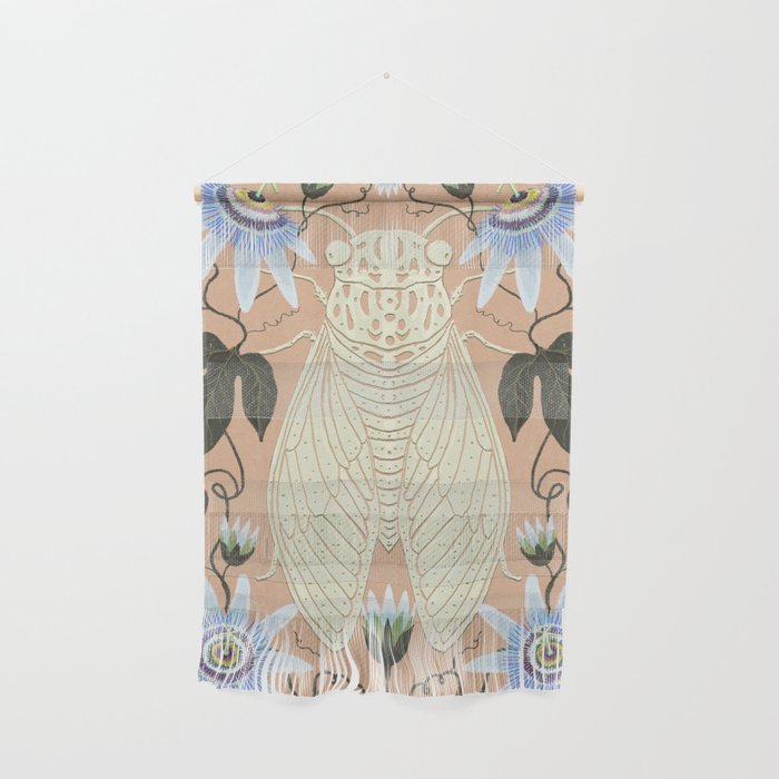 Cicada and Passionflower Wall Hanging Gallery Image 1