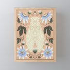 Cicada and Passionflower Mini Art Print Gallery Image 1