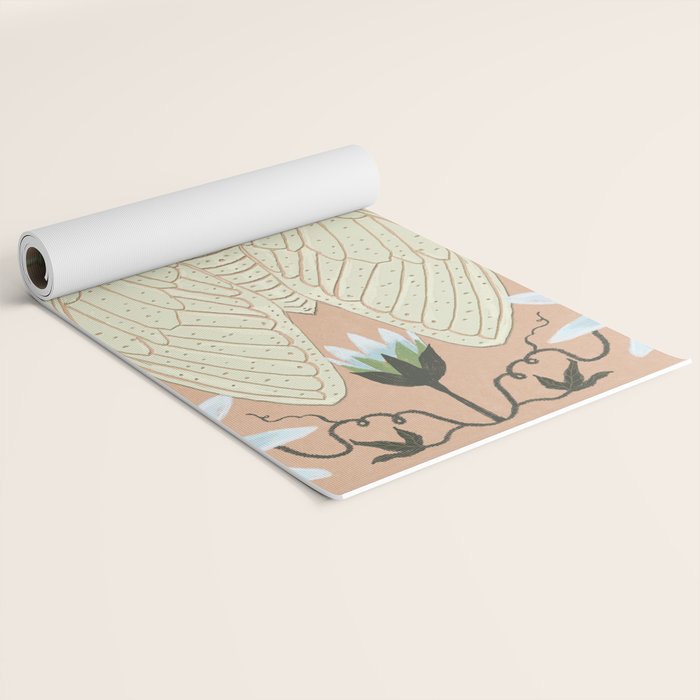 Cicada and Passionflower Yoga Mat Gallery Image 2