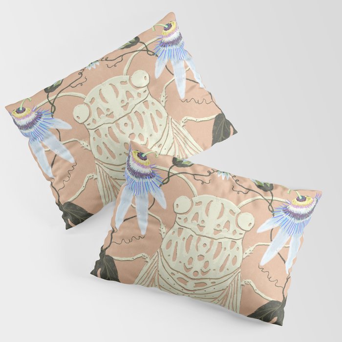 Cicada and Passionflower Pillow Sham Gallery Image 3