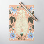 Cicada and Passionflower Wrapping Paper Gallery Image 1