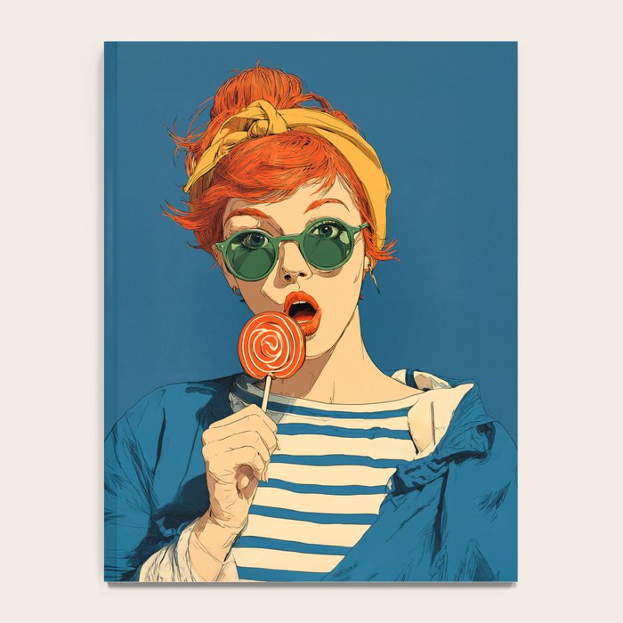 Retro Pop Lollipop Girl Notebook Gallery Image 4